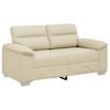 vidaXL Sof&aacute; de 2 plazas color crema, 160x81x84 cm, piel sint&eacute;tica