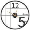 vidaXL Reloj de pared de hierro negro &Oslash;50 cm