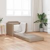 vidaXL Sofá cama suelo 2 en 1 cuero sintético capuchino 112x174x55 cm