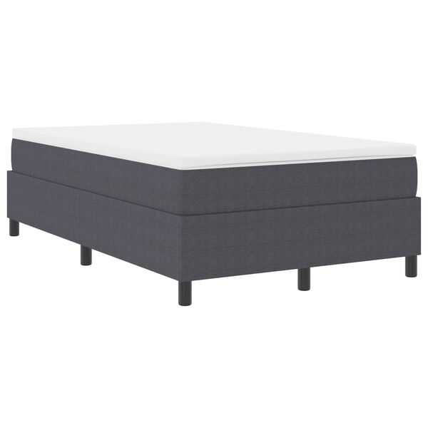 vidaXL Cama de plataforma Gris oscuro 120 x 190 cm tela