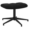 vidaXL Sill&oacute;n de relax con taburete terciopelo negro