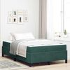 vidaXL Estructura de cama con colch&oacute;n Verde oscuro 120 x 190 cm tela