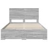 vidaXL Estructura de cama con cabecera Gris Sonoma 135 x 190 cm