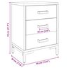 vidaXL Mesitas de noche 2 uds madera maciza de pino 40x30x55 cm