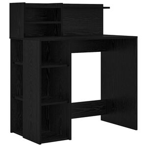 vidaXL Escritorio Roble Negro Madera de ingenier&iacute;a 90 x 48 x 101,5 cm
