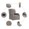 vidaXL Sill&oacute;n reclinable de masaje el&eacute;ctrico tela gris taupe