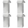 vidaXL Valla para caracoles 4 uds. 13,5 x 13,5 x 25 cm Plateado