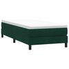 vidaXL Cama box spring con colch&oacute;n terciopelo verde oscuro 90x220 cm