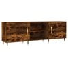 vidaXL Mueble de TV madera de ingenier&iacute;a roble ahumado 150x30x50 cm