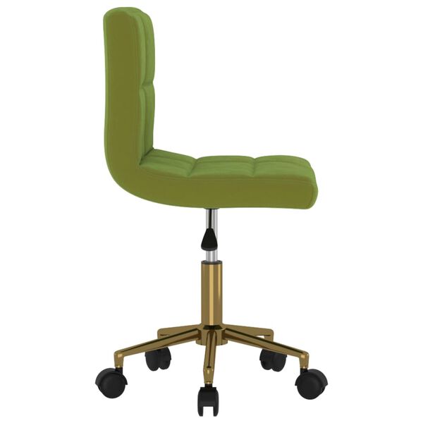 vidaXL Silla de comedor giratoria de terciopelo verde claro