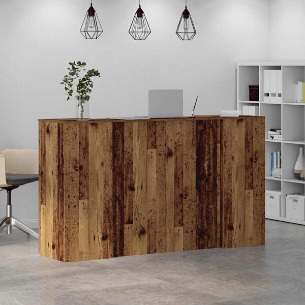 vidaXL Mostrador de recepci&oacute;n madera vieja 180x50x103,5 cm