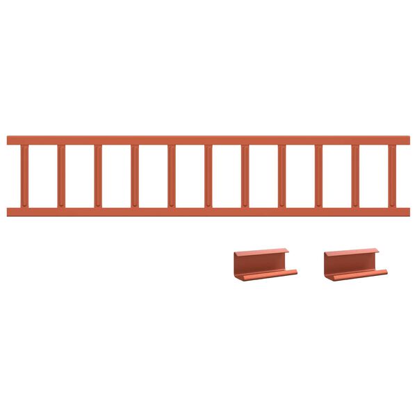 vidaXL Protecci&oacute;n de Nieve para Techo Rojo 100 x 2,5 x 20 cm Acero