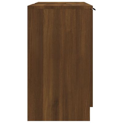 vidaXL Armario baño madera contrachapada roble marrón 64,5x33,5x59 cm