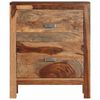 vidaXL Mesita de noche con 2 cajones madera maciza de acacia