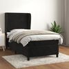 vidaXL Cama box spring con colch&oacute;n terciopelo negro 80x200 cm