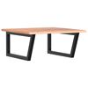 vidaXL Estante de lavabo de pared de acero y madera maciza de roble