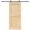 vidaXL Puerta corredera con herrajes madera maciza de pino 100x210 cm