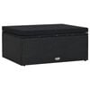 vidaXL Set muebles de jardín 5 piezas y cojines ratán sintético negro