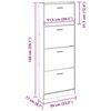 vidaXL Mueble zapatero madera contrachapada blanco brillo 59x17x150 cm