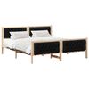 vidaXL Estructura de cama Negro 180 x 200 cm Madera de pino macizo