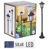 LED Farola solar LED blanco y negro 18x83 cm