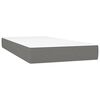 vidaXL Cama box spring con colch&oacute;n tela gris oscuro 80x200 cm
