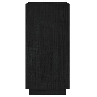 vidaXL Estantería de madera maciza de pino negro 40x35x71 cm
