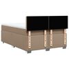 vidaXL Cama box spring con colch&oacute;n cuero sint&eacute;tico capuchino 160x200cm