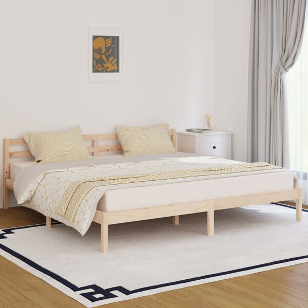 vidaXL Estructura de cama sin colchón madera maciza de pino 200x200 cm