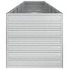 vidaXL Arriate de acero galvanizado plateado 480x80x77 cm
