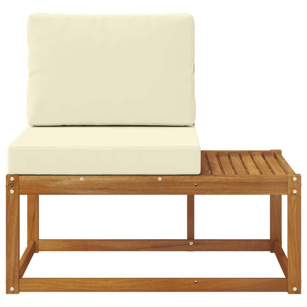 vidaXL Sof&aacute; de esquina exterior con coj&iacute;n Natural 91 x 63 x 73 cm