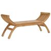 vidaXL Banco de jard&iacute;n 2 -Seater 126 cm Madera de teca maciza Natural
