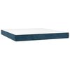 vidaXL Cama box spring con colch&oacute;n terciopelo azul oscuro 160x200 cm