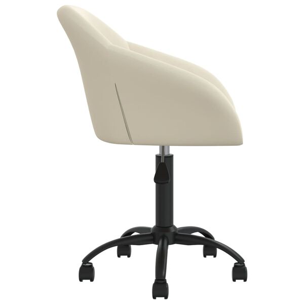 vidaXL Sillas de comedor giratorias 4 unidades terciopelo color crema