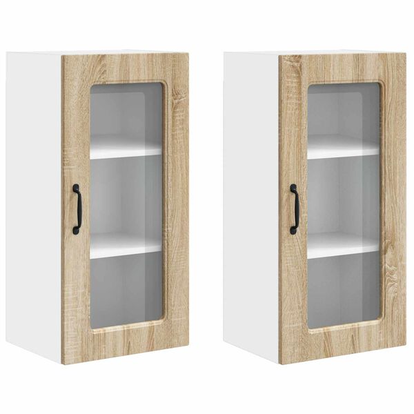 vidaXL Mueble de Cocina Kalmar 2 pcs Roble Sonoma 40 x 31 x 80 cm