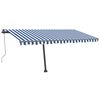 vidaXL Toldo de pie autom&aacute;tico azul y blanco 400x300 cm
