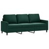 vidaXL Sof&aacute; de 3 plazas terciopelo verde oscuro 180 cm