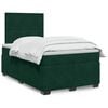 vidaXL Cama box spring con colch&oacute;n terciopelo verde oscuro 120x190 cm