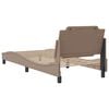 vidaXL Estructura de cama sin colch&oacute;n Zadar cuero sint&eacute;tico capuchino 90x190 cm