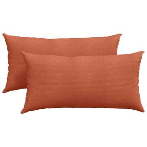 vidaXL Cojines de sof&aacute; 2 pcs Rojo Naranja 80 x 40 cm Tela de pana