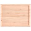 vidaXL Encimera de baño madera maciza sin tratar 80x60x(2-6) cm