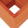 vidaXL Jardinera de madera maciza pino marr&oacute;n cera 40x40x46 cm
