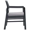 vidaXL Set de muebles de jard&iacute;n 3 piezas con cojines pl&aacute;stico gris