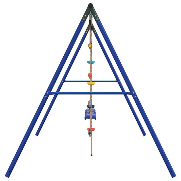 vidaXL Set de columpios, trapecio, escalera y cuerda de discos