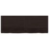 vidaXL Estante pared madera roble tratada marr&oacute;n oscuro 160x60x(2-6)cm