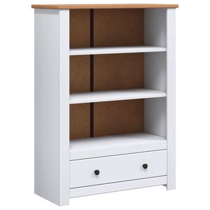 vidaXL Librer&iacute;a de madera maciza pino estilo Panam&aacute; blanco 80x35x110 cm