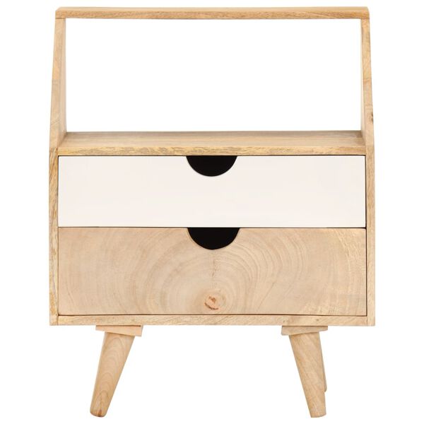 vidaXL Mesita de noche de madera maciza de mango 40x30x50 cm