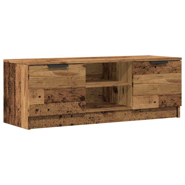 vidaXL Mueble de TV madera contrachapada madera antigua 102x35x36,5 cm