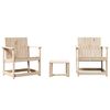 vidaXL Juego de muebles de jard&iacute;n 3 piezas madera maciza de pino
