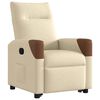 vidaXL Sill&oacute;n reclinable elevable de tela color crema